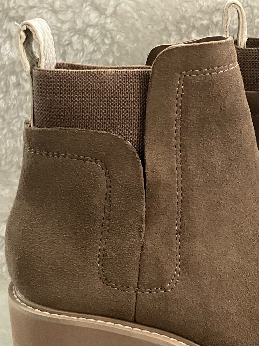 Dolce Vita | Suede Chelsea Platform Ankle Boots - Taupe - Picture 6 of 12